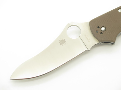 Spyderco Stretch 2 Seki City Japan ZDP-189 Brown G10 Folding Pocket Knife