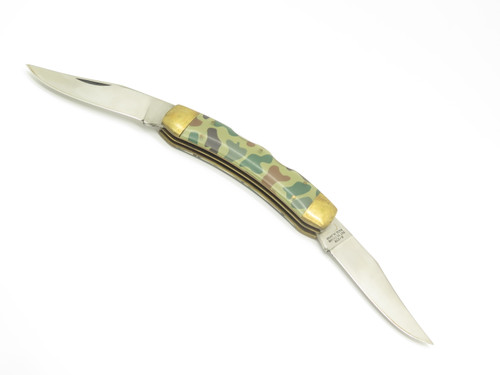 Vintage 1980s Parker Imai Seki Japan K236 Camo Longhorn Folding Pocket Knife