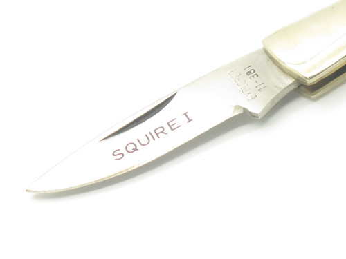 Vintage 1980s Explorer Squire I Imai Seki Japan Micarta Lockback 2.75" Knife