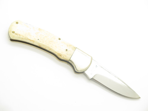 1980s Vintage Explorer 11-340 Imai Seki Japan 3.75" Lockback Smooth Bone Knife