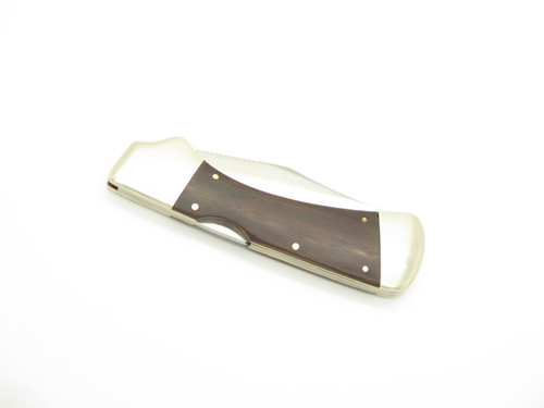 Vintage 1980s Sharptooth 11-396 Imai Seki Japan Folding 4" Wood Lockback Knife