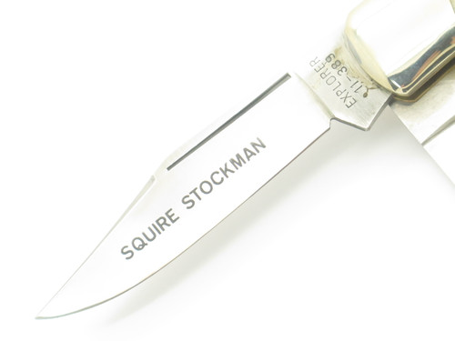 Vtg 80s Explorer 11-389 Imai Seki Japan 3.7" Stag Squire Stockman Folding Knife