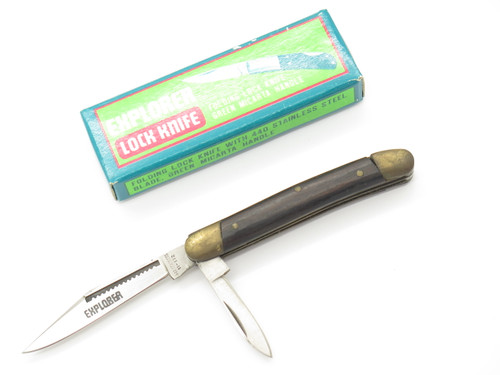 Vintage 1980s Explorer 11-172 Seizo Imai Seki Japan 2.75" Wood Folding Knife