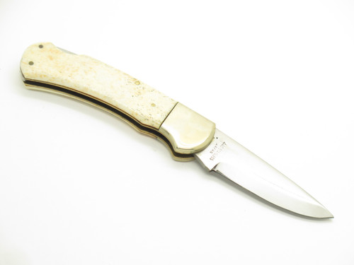 Vintage 1980s 11-340 Explorer Seizo Imai Seki Japan 3.75" Bone Lockback Knife