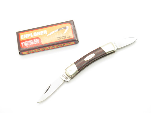 Vintage 1980s 11-377 Explorer Seizo Imai Seki Japan Folding Wood 2.62" Knife