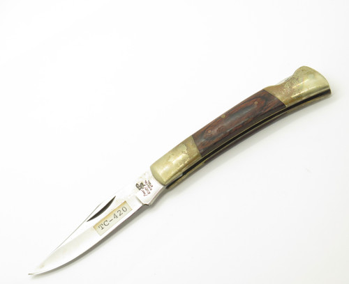 Vintage 1980s Frost Cutlery Seizo Imai Seki Japan Wood 3.25" Lockback Knife