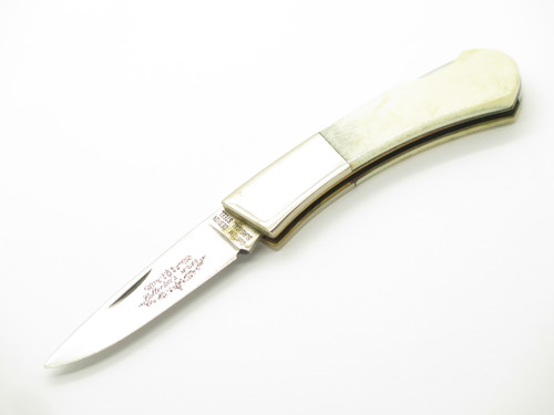 Vintage 80s Frost Cutlery Seizo Imai Seki Japan Lockback 2.75" Smooth Bone Knife