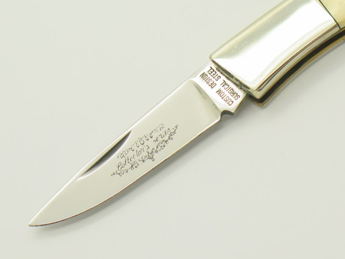 Vintage 80s Frost Cutlery Seizo Imai Seki Japan Lockback Smooth Bone 2.75" Knife