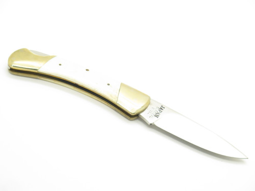 Vintage 1980s Frost Cutlery Seizo Imai 4.25" Seki Japan Lockback Cow Bone Knife