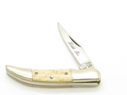 Vintage 1980s Frost Seizo Imai Seki Japan 2.25" Cow Bone Folding Miniature Knife