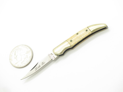 Vintage 1980s Frost Seizo Imai Seki Japan 2.25" Cow Bone Miniature Folding Knife