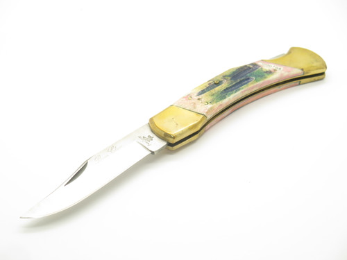 Vintage 80s Frost Cutlery Seizo Imai Seki Japan 5" Folding Hunter Lockback Knife