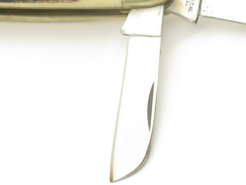 Vintage 80s Frost Cutlery Seizo Imai Seki Japan 4" Second Cut Folding Stag Knife