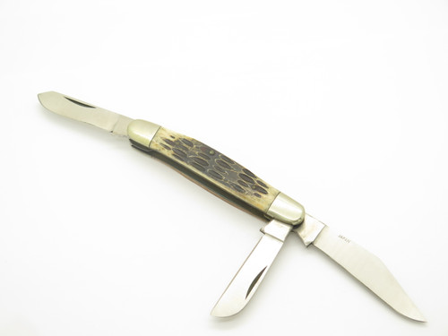 Vintage 80s Frost Cutlery Seizo Imai Seki Japan 3.87" Jigged Bone Folding Knife