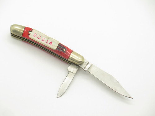 Vintage 80s Frost Cutlery Seizo Imai Seki Japan Red Bone 2.75" Folding Knife