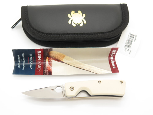 Spyderco C221GPWH Lil Nilakka Limited Edition Folding Puukko RWL-34 Pocket Knife