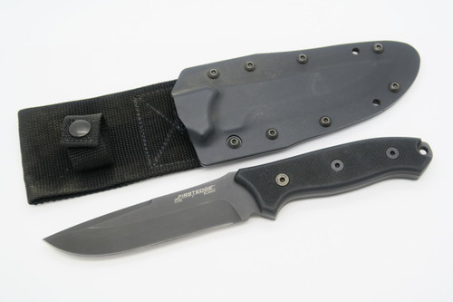 Firstedge 5150 Military Combat Fixed Blade Black Elmax Tactical Knife G10