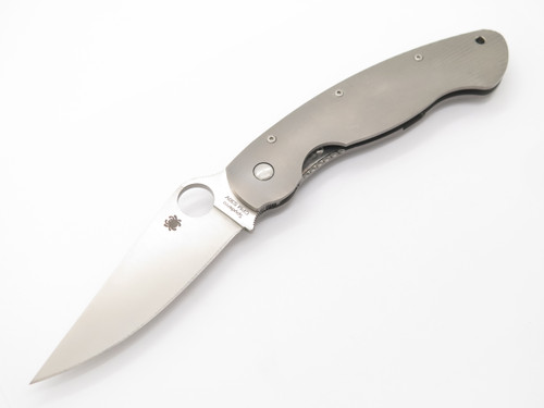 Spyderco USA C36TIFP Military Titanium Fluted Handle Folding Pocket Knife