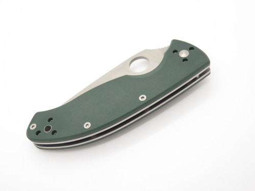 Spyderco C122GPGR Tenacious Green G10 8Cr13MoV Folding Pocket Knife