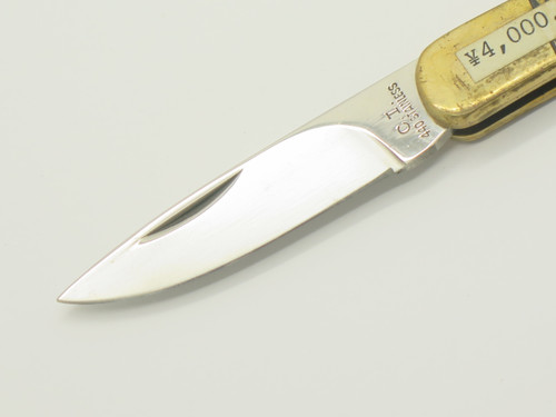 Vintage 1970s Compass Industries Seizo Imai Seki Japan 3" Lockback Brass Knife
