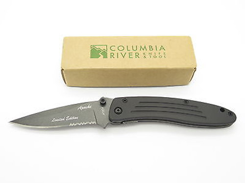 Vtg Nos Columbia River CRKT 7013B 7013 Apache Large ATS-34 Folding Pocket Knife