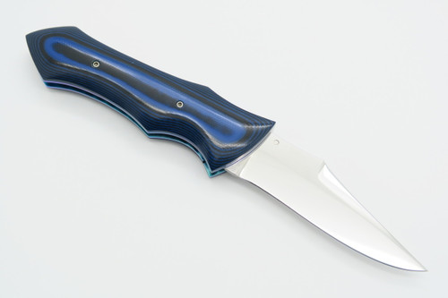 Left* Rainy Vallotton Nate Clark Custom Folder Folding Pocket Knife Blu Titanium