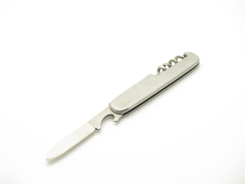 Vintage 1960s Seki Japan Fixed Knife Corkscrew Bottle Opener Multi Tool Kit