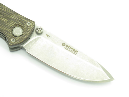 Boker Oberland Arms EDW Germany Liner Micarta N690 3.37" Folding Pocket Knife