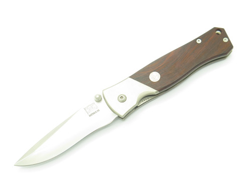 Vintage Boker Walter Brend Germany Wood 440C Liner 3.75" Folding Pocket Knife