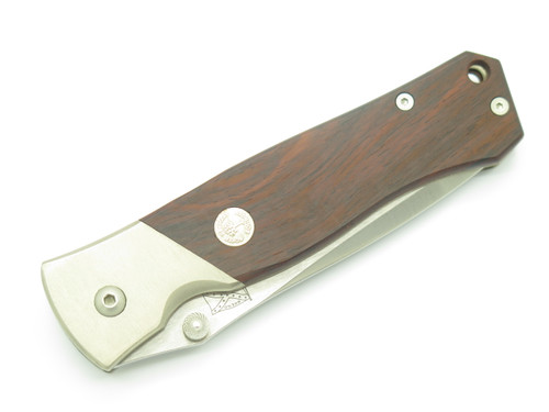 Vintage Boker Walter Brend Germany Wood 440C Liner 3.75" Folding Pocket Knife