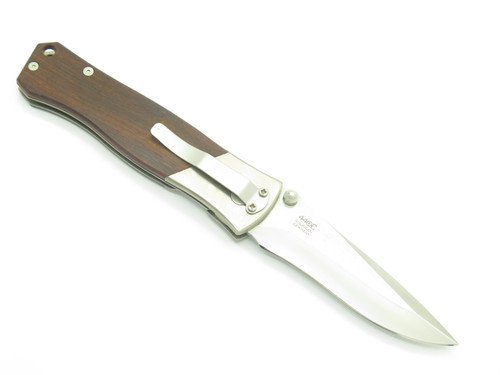 Vintage Boker Walter Brend Germany Wood 440C Liner 3.75" Folding Pocket Knife