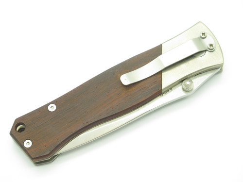 Vintage Boker Walter Brend Germany Wood 440C Liner 3.75" Folding Pocket Knife