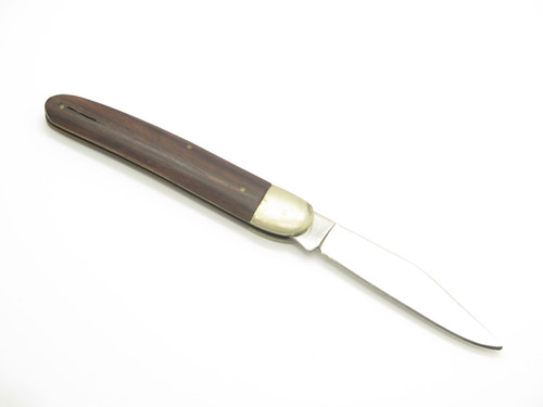 Vintage 1960s Rostfrei Prototype Seki Japan 4" Wood Folding Pocket Knife