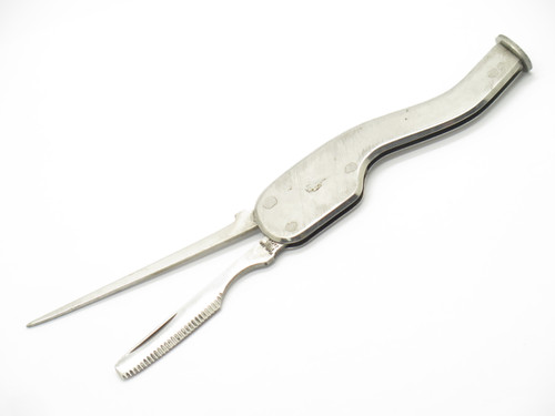 Vtg 1970s Seki Japan 3.25" Stainless Steel Folding Pipe Tool Pocket Knife Blem-b