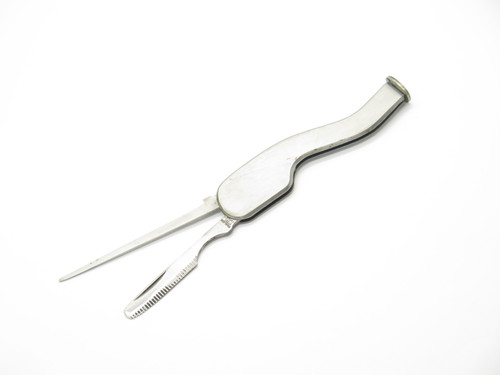 Vtg 1970s Seki Japan 3.25" Stainless Steel Folding Pipe Tool Pocket Knife Blem-c