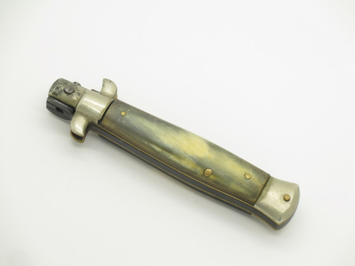 Vintage Inter Italy 3.5" Buffalo Horn Manual Folding Lockback Pocket Knife