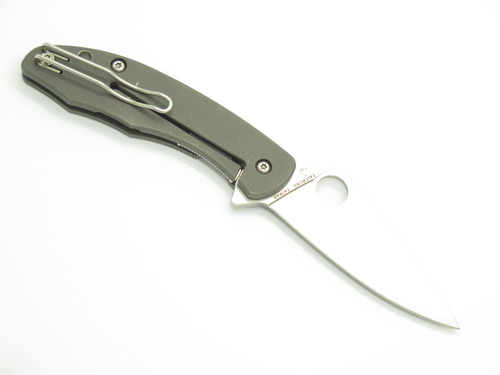 Spyderco C202TIP Mantra Plain CPM M4 Titanium Framelock Folding Pocket Knife