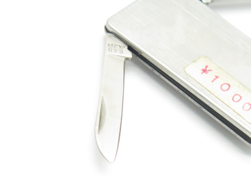 Vtg 1970s S.A.B. Seki Japan 2.12" Stainless Folding Money Clip Pocket Knife