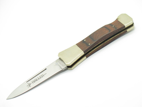 Vtg 1980s Rostfrei Haller Seki Japan 3.75" Folding Dagger Lockback Pocket Knife
