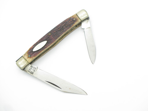 Vintage 1960s SFB Seki Japan 2.75" Folding Stainless Jigged Bone Pocket Knife