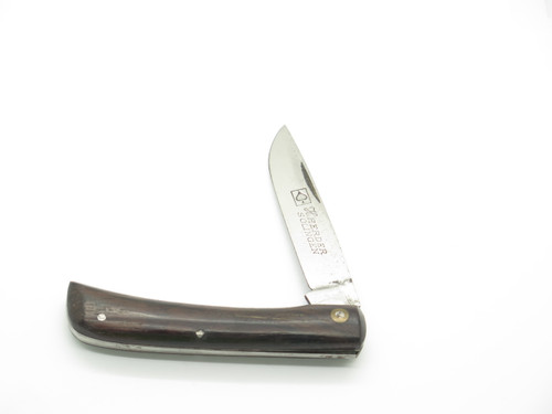 Vintage H. Herder Solingen Germany 3.62" Wood Handle Folding Pocket Knife