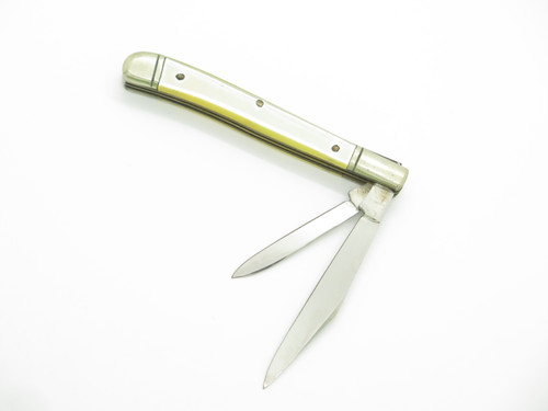 Vintage 1960s Jack Seki Japan Small 3" White Handle Folding Pocket Knife