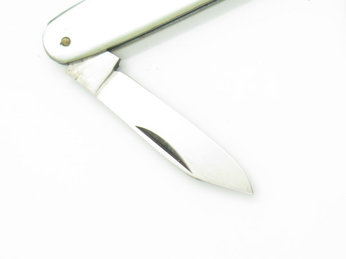 Vintage 1960s Seki Japan 3" White Handle Folding Pocket Pen Knife