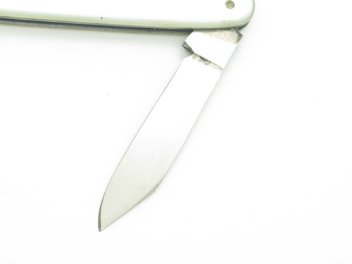 Vintage 1960s Seki Japan 3" White Handle Folding Pocket Pen Knife