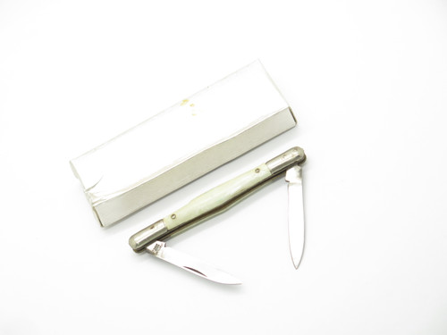 Vintage 1960s Seki Japan Small 3" White Handle Folding Pocket Pen Knife