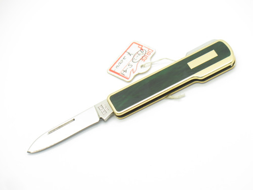 Vintage 1980s Kai Cut Seki Japan 2.75" Gentleman Green Red Folding Pocket Knife