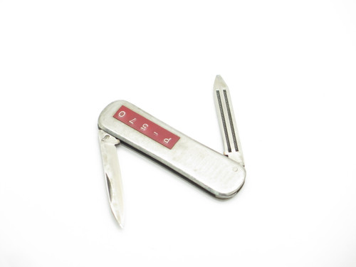 Vintage 1960s Swan Seki Japan 2.25" Stainless Handle Folding Pocket Knife