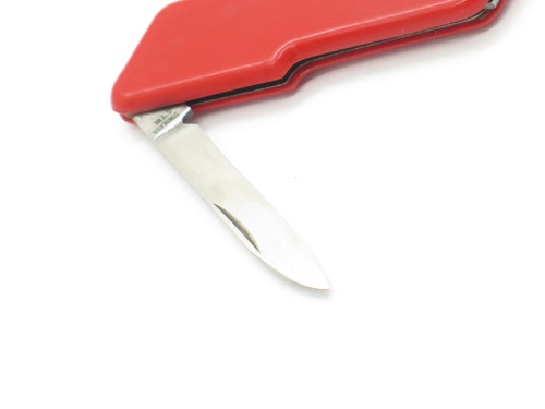 Vintage 1980s Seki Japan 3.75" Red Handle Folding Pocket Knife