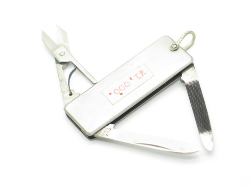 Vtg 1970s Jetline Seki Japan Small 2.12" Stainless Folding Pocket Knife Scissors
