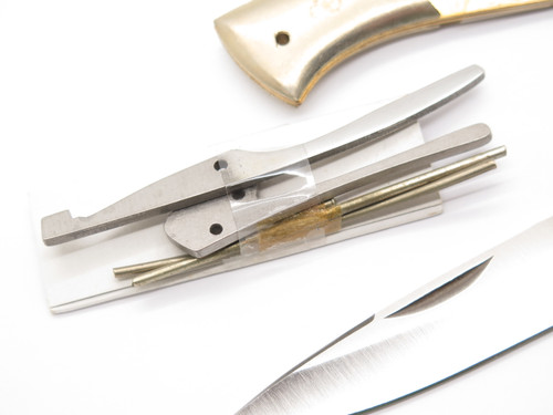Vtg Tak Fukuta Seki Japan AUS8 Folding Lockback Knife Making Blade Blank Kit